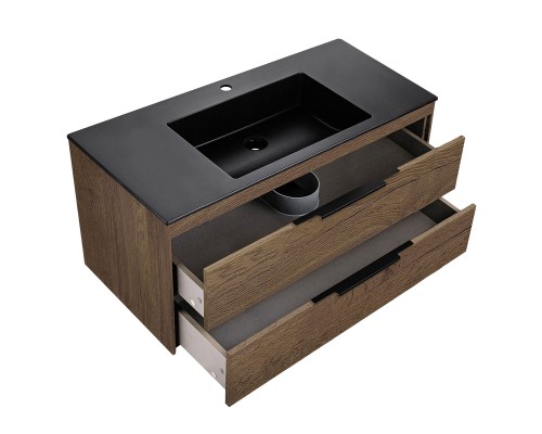 База под раковину Vincea Chiara 2D 1000 подвесная 2 выкатных ящика Soft-close T.Oak