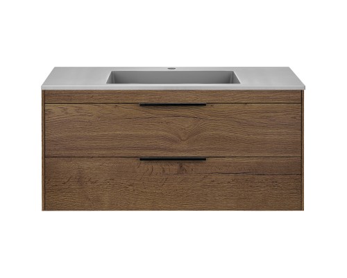 База под раковину Vincea Chiara 2D 1000 подвесная 2 выкатных ящика Soft-close T.Oak