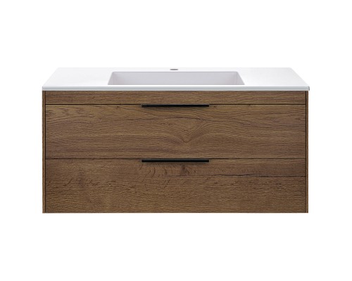 База под раковину Vincea Chiara 2D 1000 подвесная 2 выкатных ящика Soft-close T.Oak