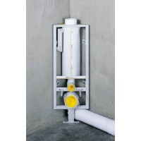 Угловая инсталляция Schwab, для подвесного унитаза с кнопкой сверху матовый хром