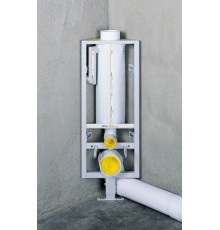 Угловая инсталляция Schwab, для подвесного унитаза с кнопкой сверху матовый хром