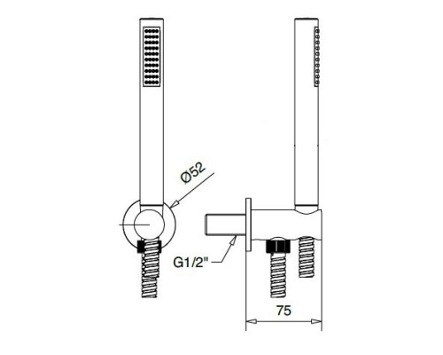 Шланговое подключение Cezares Articoli Vari CZR-U-AI4-03/24 Золото 24 карат