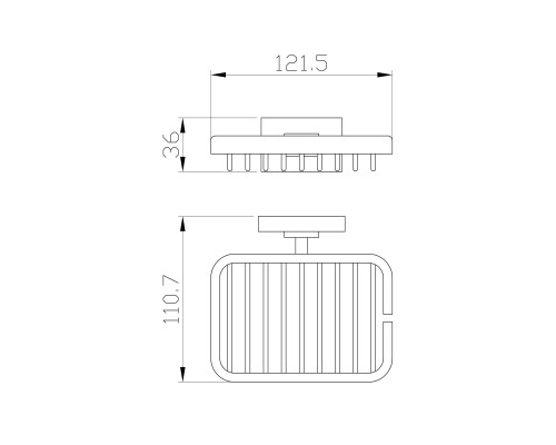 Мыльница с держателем Wonzon&Woghand, Хром