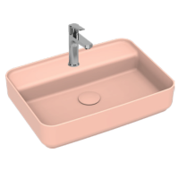 Раковина накладная ISVEA Infinity 55 прямоугольная 55см лососевый матовый 10NF66055SV-2S