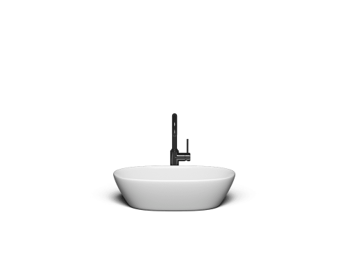 Накладная раковина-чаша из искусственного камня Monblan Silvia 556x340x155 цвет белый