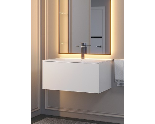 Тумба с раковиной подвесная Uperwood Parma Premium 77х47,5х36,5 см, белая