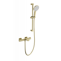 Смеситель для ванны с душем и термостатом Wonzon&Woghand, Брашированное золото