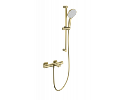 Смеситель для ванны с душем и термостатом Wonzon&Woghand, Брашированное золото