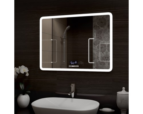 Зеркало Континент Demure 800х600 с подсветкой с многофункциональной панелью
