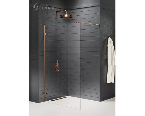 Душевое ограждение NEW TRENDY AVEXA COPPER BRUSHED 150x200 брашированная медь