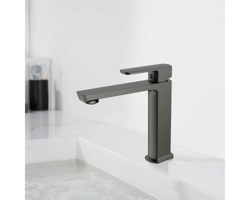 Смеситель для раковины Vincea Next VBF-1N1GM однорычажный вороненная сталь