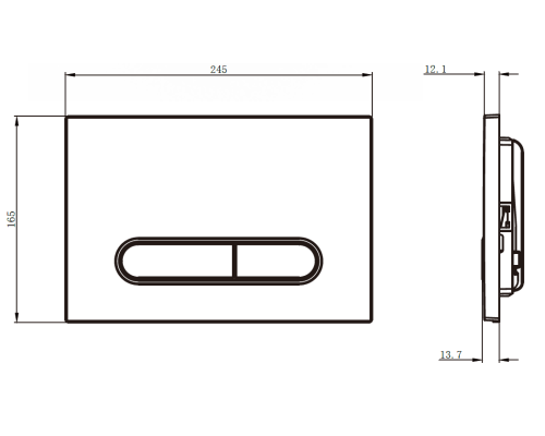 Кнопка смыва Charus Magnus FP.340.51.01 матовый песок