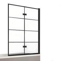 Шторка для ванны NEW TRENDY NEW SOLEO BLACK 100x140 R черный