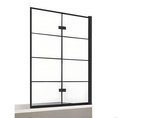 Шторка для ванны NEW TRENDY NEW SOLEO BLACK 100x140 R черный