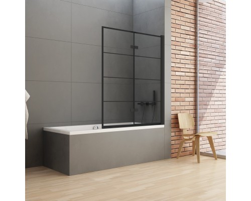 Шторка для ванны NEW TRENDY NEW SOLEO BLACK 100x140 R черный