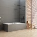 Шторка для ванны NEW TRENDY NEW SOLEO BLACK 100x140 R черный