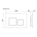 Комплект Подвесной унитаз Моно (Mono) Безободковый (Rimless) + Система инсталляции Баланс (Balance) кнопка Квадрат (Square), хром глянцевый