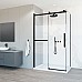Душевой уголок Vincea Como Soft VSR-1CS9013CLB 1300x900 черный стекло прозрачное