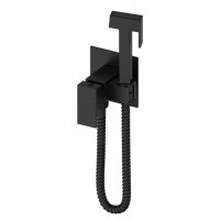 Смеситель с гигиеническим душем встраиваемый Wonzon&Woghand, Черный матовый