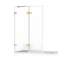 Шторка для ванны NEW TRENDY AVEXA GOLD BRUSHED 130x150 L брашированное золото