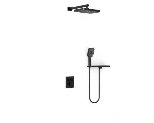 Душевой комплект Vincea VSFW-321MT1RMB встраиваемый, термостат, двухрежимный, черный