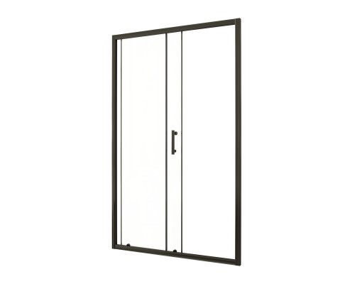 Душевая дверь напольная Taliente 100x195см, прозр.стекло 6мм, черный профиль