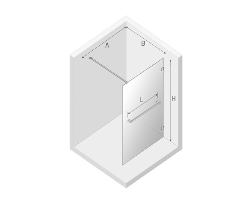 Душевое ограждение NEW TRENDY AVEXA BLACK 100x200 черный