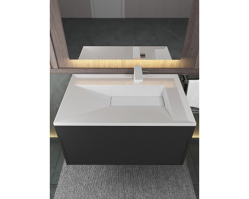 Раковина для ванной Uperwood Lotus Premium 80х50х13 см, белая глянцевая