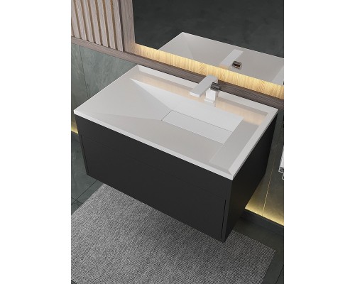 Раковина для ванной Uperwood Lotus Premium 80х50х13 см, белая глянцевая