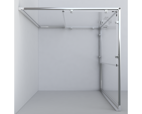 Душевой уголок Vincea Garda VSS-1G900CLGM 900x900 вороненая сталь стекло прозрачное