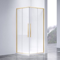 Душевой уголок Vincea Slim-N VSS-4SN8010CLG, 100x80, браш золото, стекло прозрачное