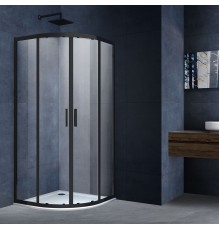 Душевой уголок Vincea Alpha 900x900 черный стекло прозрачное