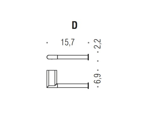 Держатель туалетной бумаги Colombo Mini правый цвет PVD графит матовый