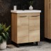 Тумба под раковину Onika Легран 50 напольная, дуб галифакс