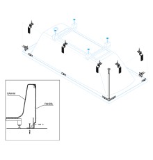 Установочный комплект для панелей Cezares CZR-SCR-FIX-3-KIT