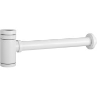 Круглый сифон AQG CLAR 1”1/4 из латуни, белый матовый