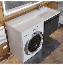 Раковина над стиральной машиной Uperwood Magenta 110х50х17,8 см, правая, крыло слева