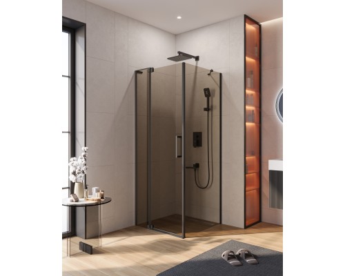 Душевой уголок Cezares Slider 70x80 SLIDER-AH-1-80-70/80-BR-NERO Черный матовый