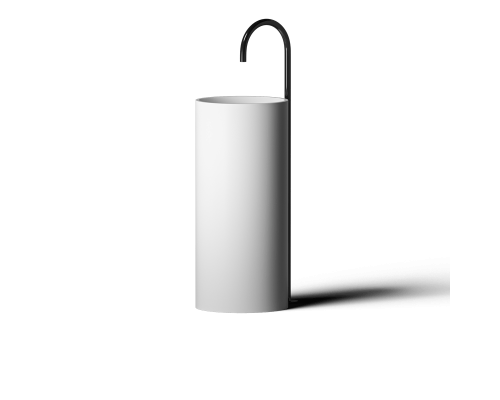 Напольная раковина из искусственного камня Monblan Trend 400x400x815 цвет белый матовый