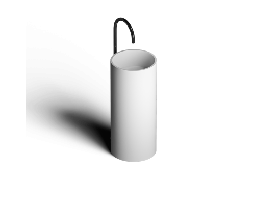 Напольная раковина из искусственного камня Monblan Trend 400x400x815 цвет белый матовый