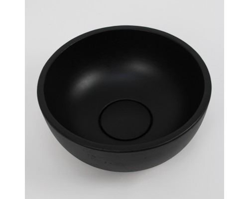 Раковина накладная бетонная Uperwood Belfast 30х30х13,5 см, круглая, черная