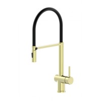 Смеситель для кухни с гибким изливом Wonzon&Woghand, Брашированное золото