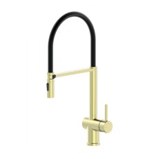 Смеситель для кухни с гибким изливом Wonzon&Woghand, Брашированное золото