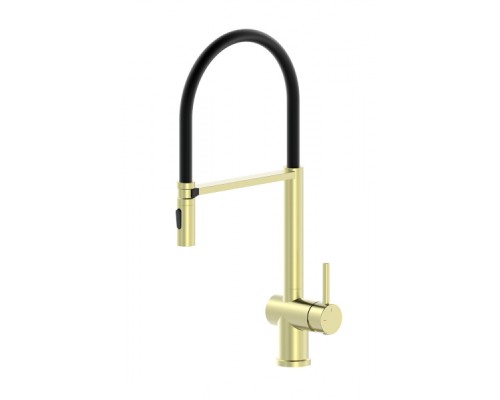 Смеситель для кухни с гибким изливом Wonzon&Woghand, Брашированное золото