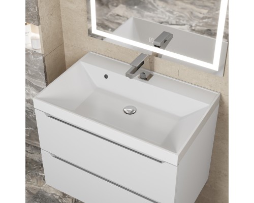 Раковина для ванной 70 см, Uperwood Classic, белая глянцевая