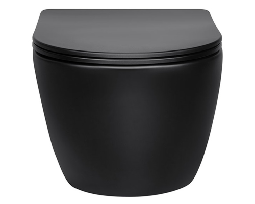 Безободковый подвесной унитаз Charus Skandenborg EWC700-125B сиденьем микролифт