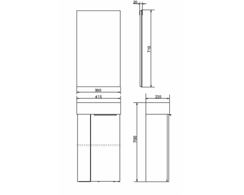 Тумба с раковиной Comforty Асти-40 дуб темно-коричневый Comforty 9140