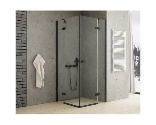 Душевое ограждение NEW TRENDY REFLEXA BLACK 90x80x200 черный