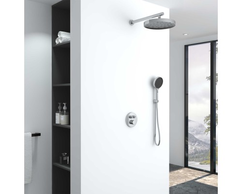 Душевой комплект Vincea Inspire VSFW-3I22MT2CH встраиваемый, термостат, 2 режима, хром