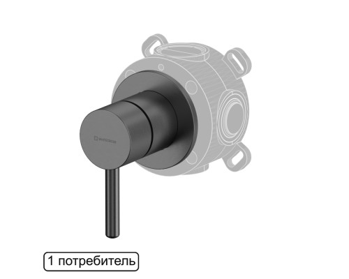 Смеситель скрытого монтажа на 1 потребитель WHITECROSS Y Y1241AT (антрацит)
